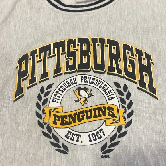Champion Pittsburgh Penguins Gray Sweatshirt  sz L - Picture 3 of 11